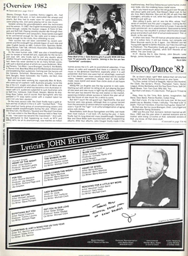 Disco/Dance '82 the Camaros, Girlschool, Bananarama, the Flirts, Catholic Presented