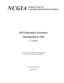 GIS Laboratory Exercises: Introduction to GIS 2Nd Edition