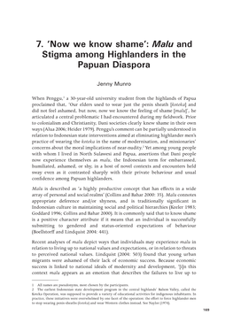 7. 'Now We Know Shame': Malu and Stigma Among Highlanders in The