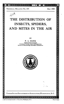 The Distribution of Insects, Spiders, and Mites in the Air