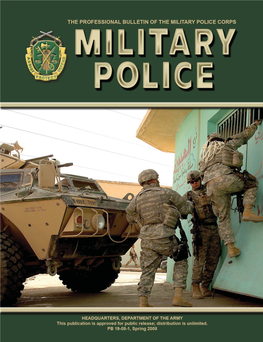 Military Police, an Ofﬁ Cial U.S