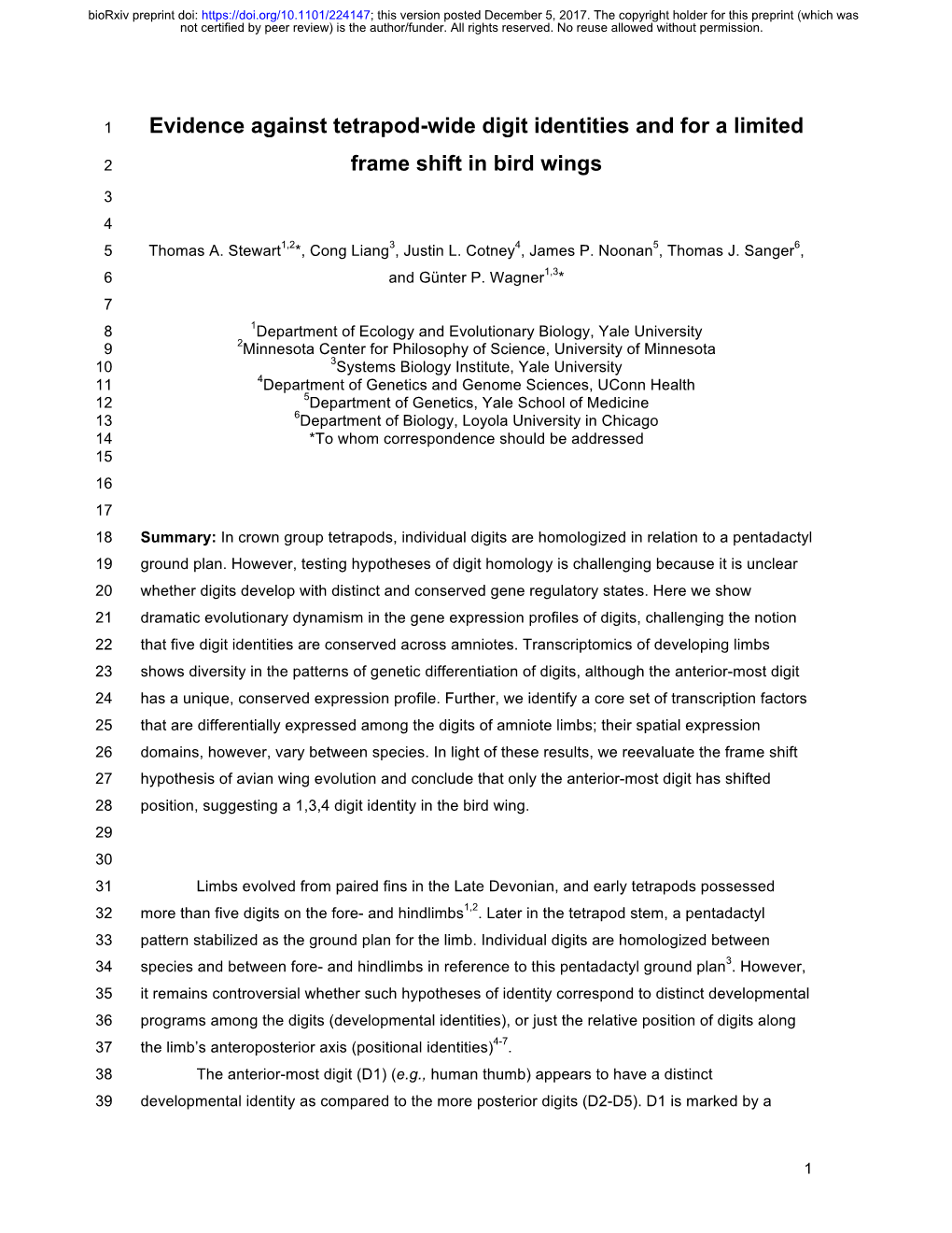 Evidence Against Tetrapod-Wide Digit Identities and for a Limited Frame