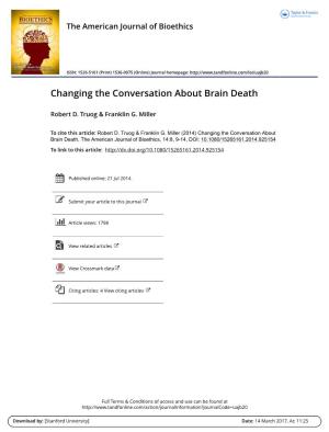 Changing the Conversation About Brain Death