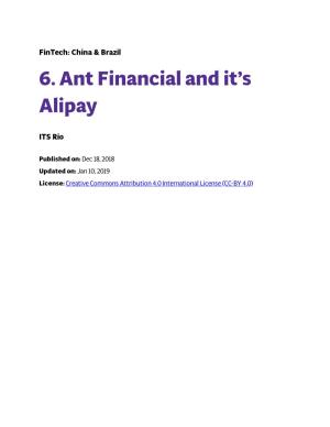 6. Ant Financial and It's Alipay