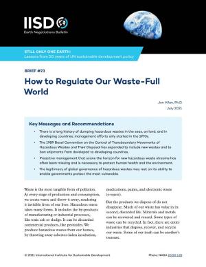 How to Regulate Our Waste-Full World