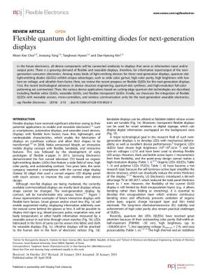 Flexible Quantum Dot Light-Emitting Diodes for Next-Generation Displays