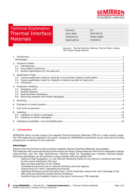 Thermal Interface Materials (TIM) for a Wide Product Range