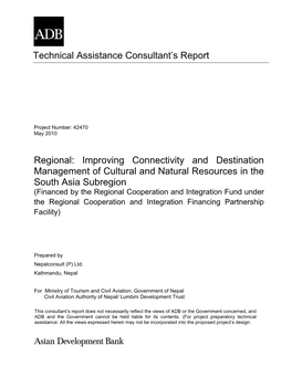 Consultant Report: Nepal, Improving Connectivity and Destination