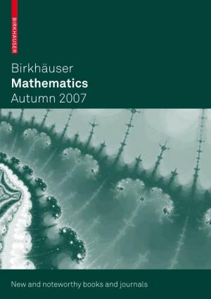 Birkhäuser Mathematics Autumn 2007