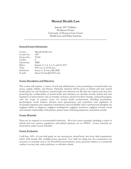 Mental Health Law