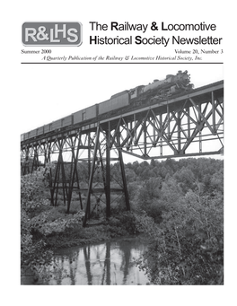 The Railway & Locomotive Historical Society Newsletter