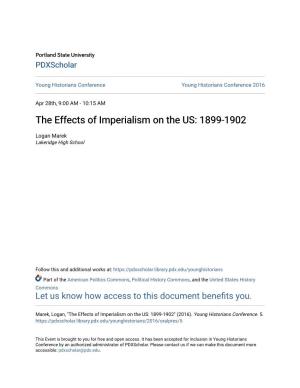 The Effects of Imperialism on the US: 1899-1902