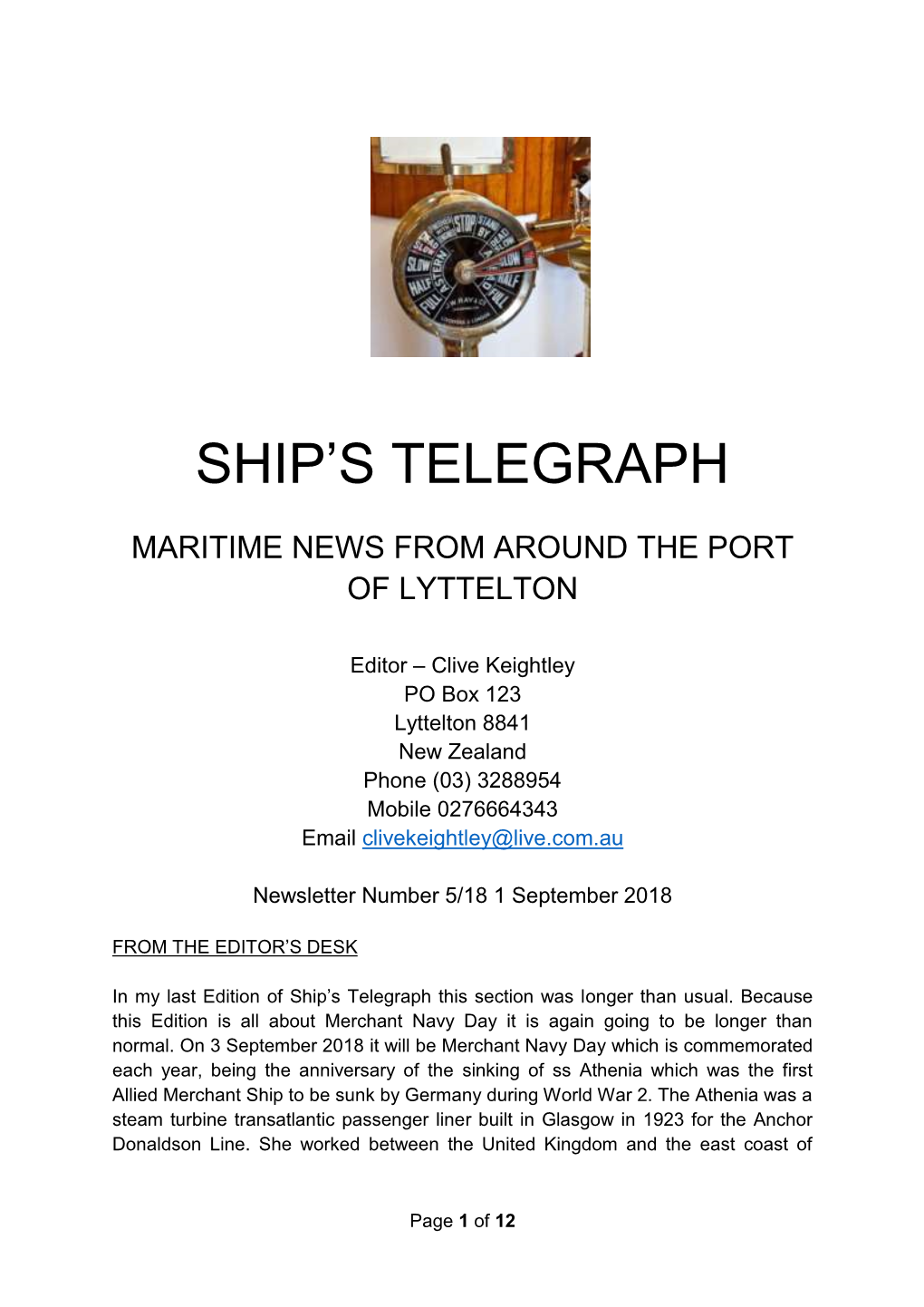 Ship's Telegraph