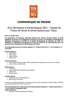 Jeux Olympiques & Paralympiques 2021