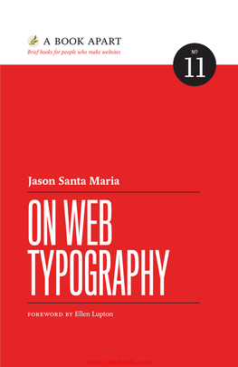ON WEB TYPOGRAPHY “Strong Opinions