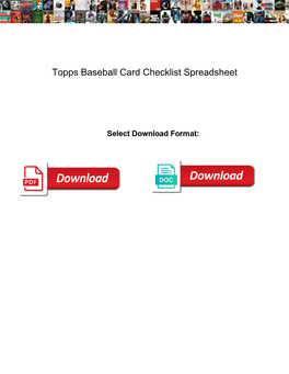 Topps Baseball Card Checklist Spreadsheet