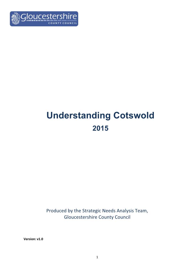 Understanding Cotswold 2015