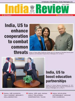 India, US to Enhance Cooperation to Combat Common Threats