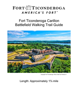 Fort Ticonderoga Carillon Battlefield Walking Trail Guide