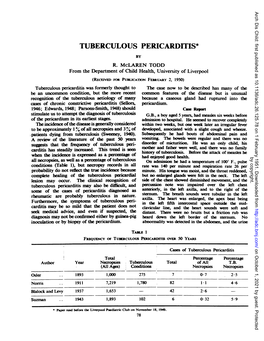 Tuberculous Pericarditis* by R