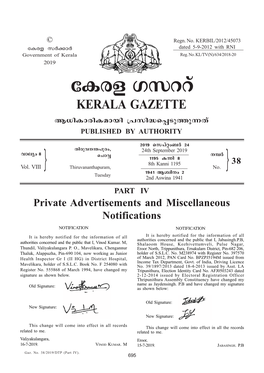 Change of Signature, Name and Religion