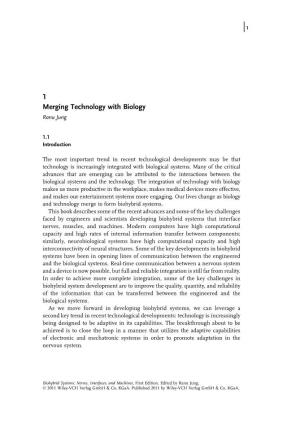 1 Merging Technology with Biology Ranu Jung