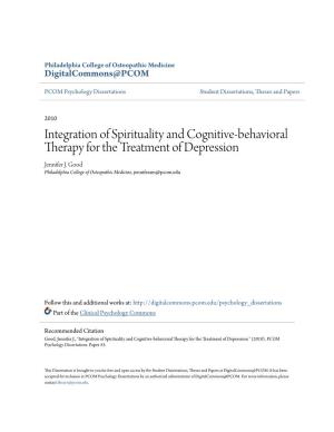 Integration of Spirituality and Cognitive-Behavioral Therapy for the Treatment of Depression Jennifer J