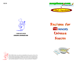 Recipes for Chinese Sauces