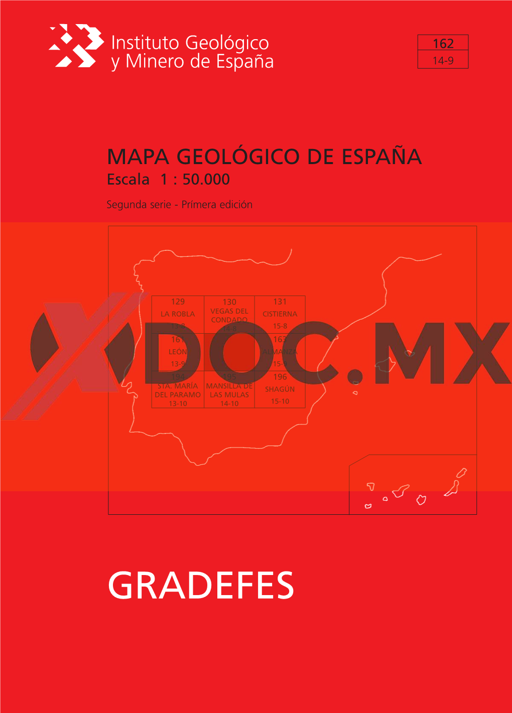 Gradefes Mapa Geológico De España