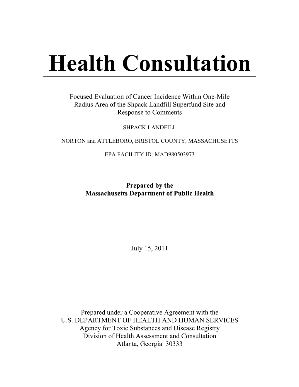 Health Consultation