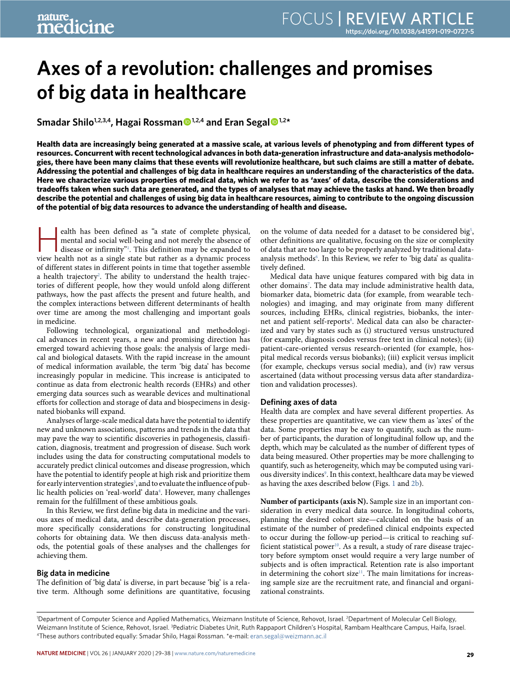 Challenges and Promises of Big Data in Healthcare