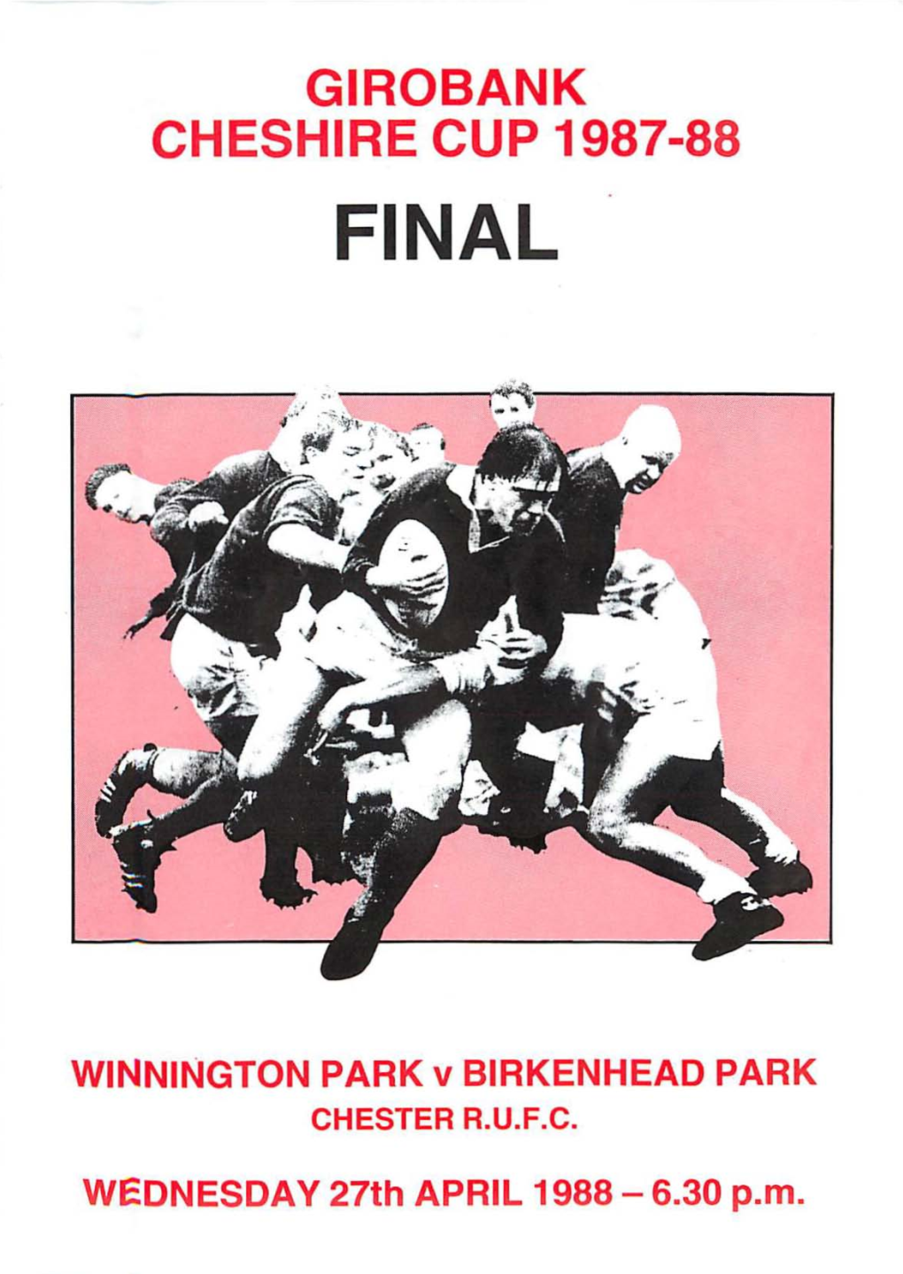 Girobank Cheshire Cup 1987-88 Final