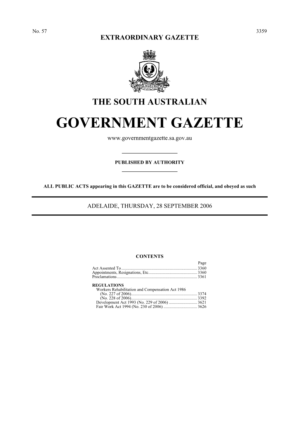 Government Gazette