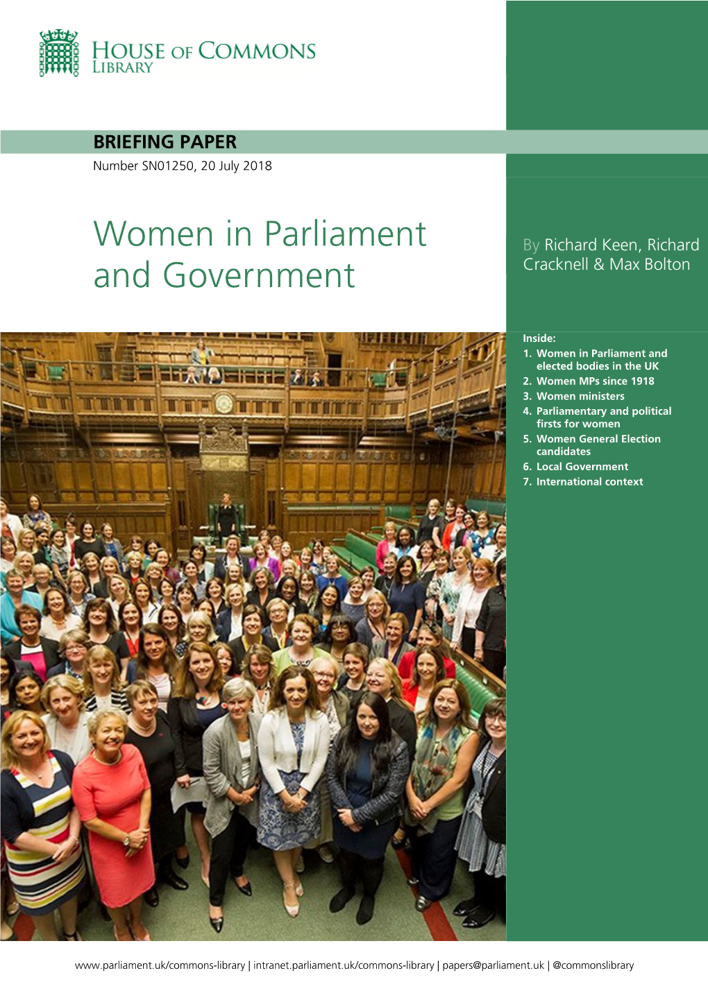 Women in Parliament and Government