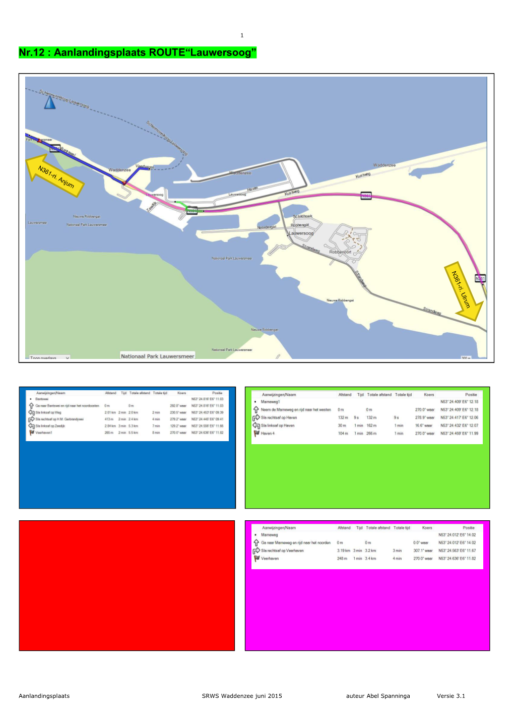 Nr.12 : Aanlandingsplaats ROUTE“Lauwersoog”