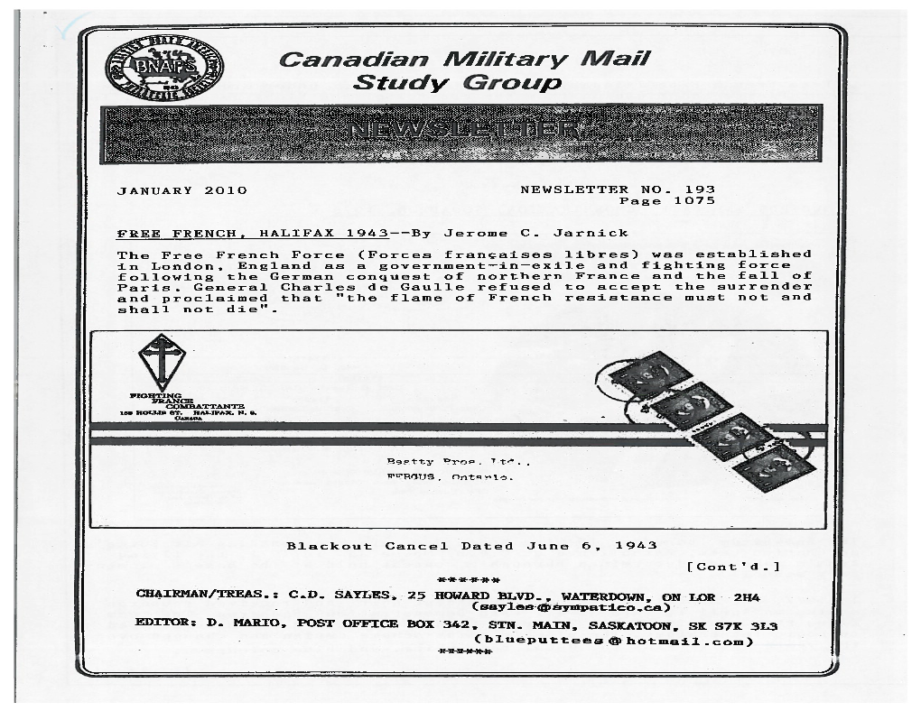 Canadian Military Mall Study Group