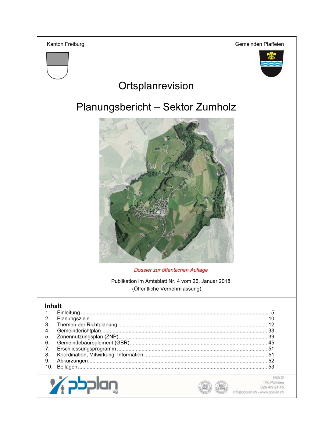 Ortsplanrevision Planungsbericht – Sektor Zumholz