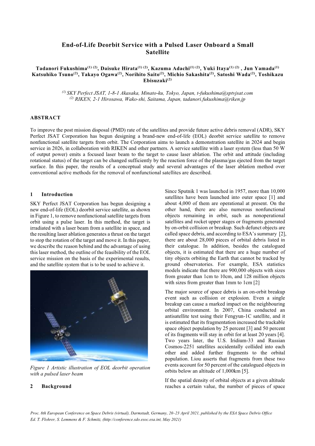 End-Of-Life Deorbit Service with a Pulsed Laser Onboard a Small Satellite