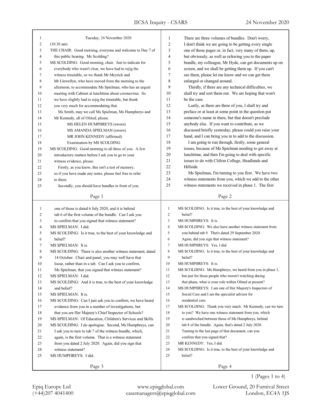 IICSA Inquiry - CSARS 24 November 2020