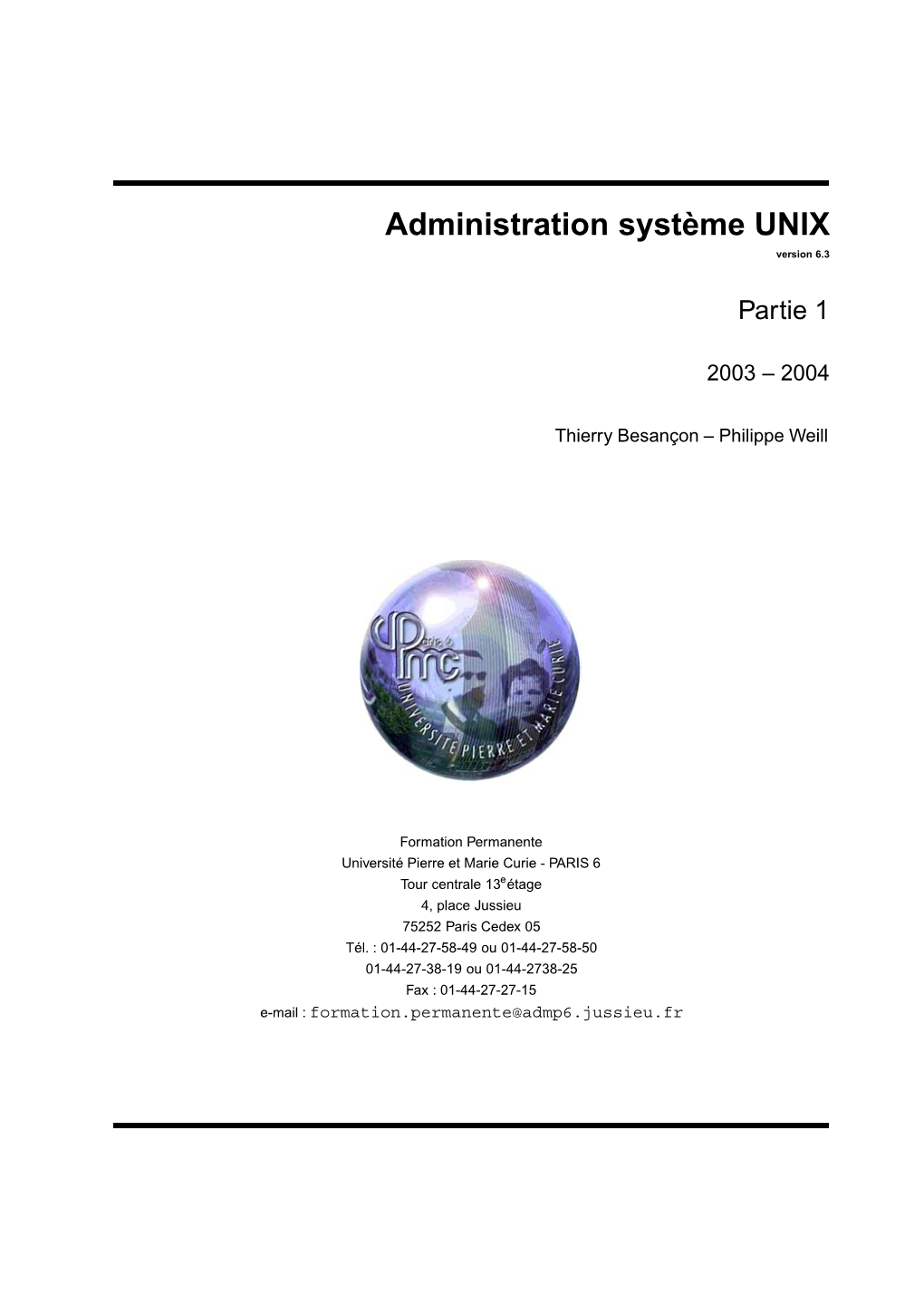 Cours D'administration Système Unix