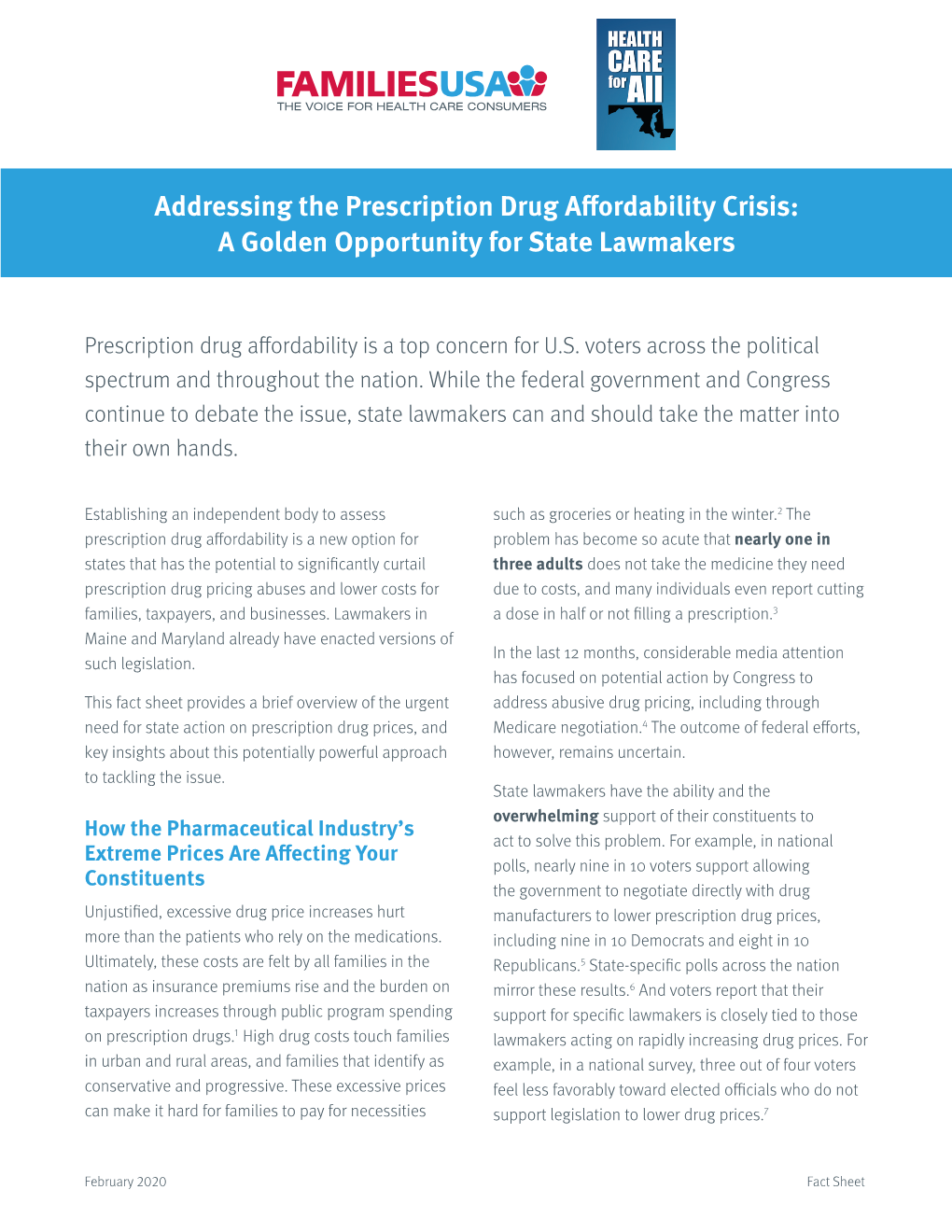 Addressing the Prescription Drug Affordability Crisis: a Golden Opportunity for State Lawmakers
