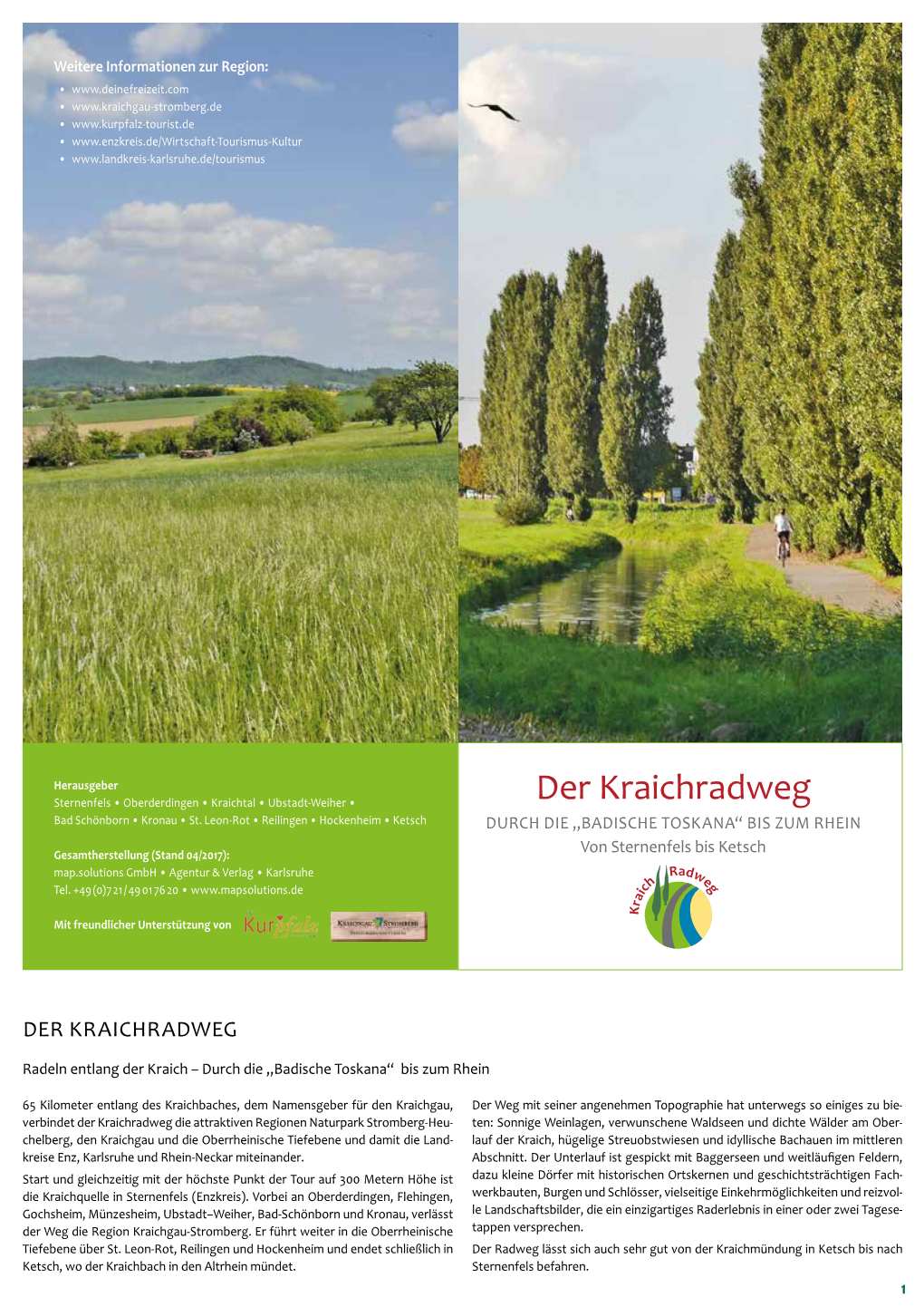 Der Kraichradweg Bad Schönborn • Kronau • St