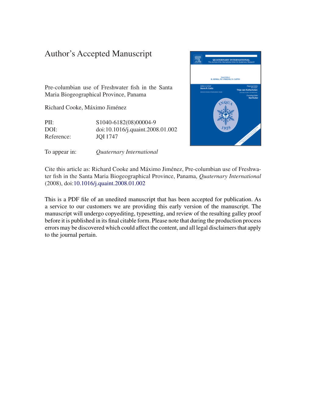 Author's Accepted Manuscript