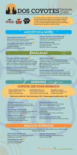 Burritos Ensaladas Antojitos & More Seafood Burritos