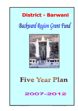 Barwani BRGF District Plan 2007-12