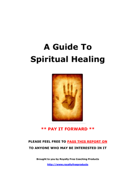 A Guide to Spiritual Healing