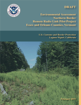 Environmental Assessment Northern Border Remote Radio Link Pilot Project Essex and Orleans Counties, Vermont