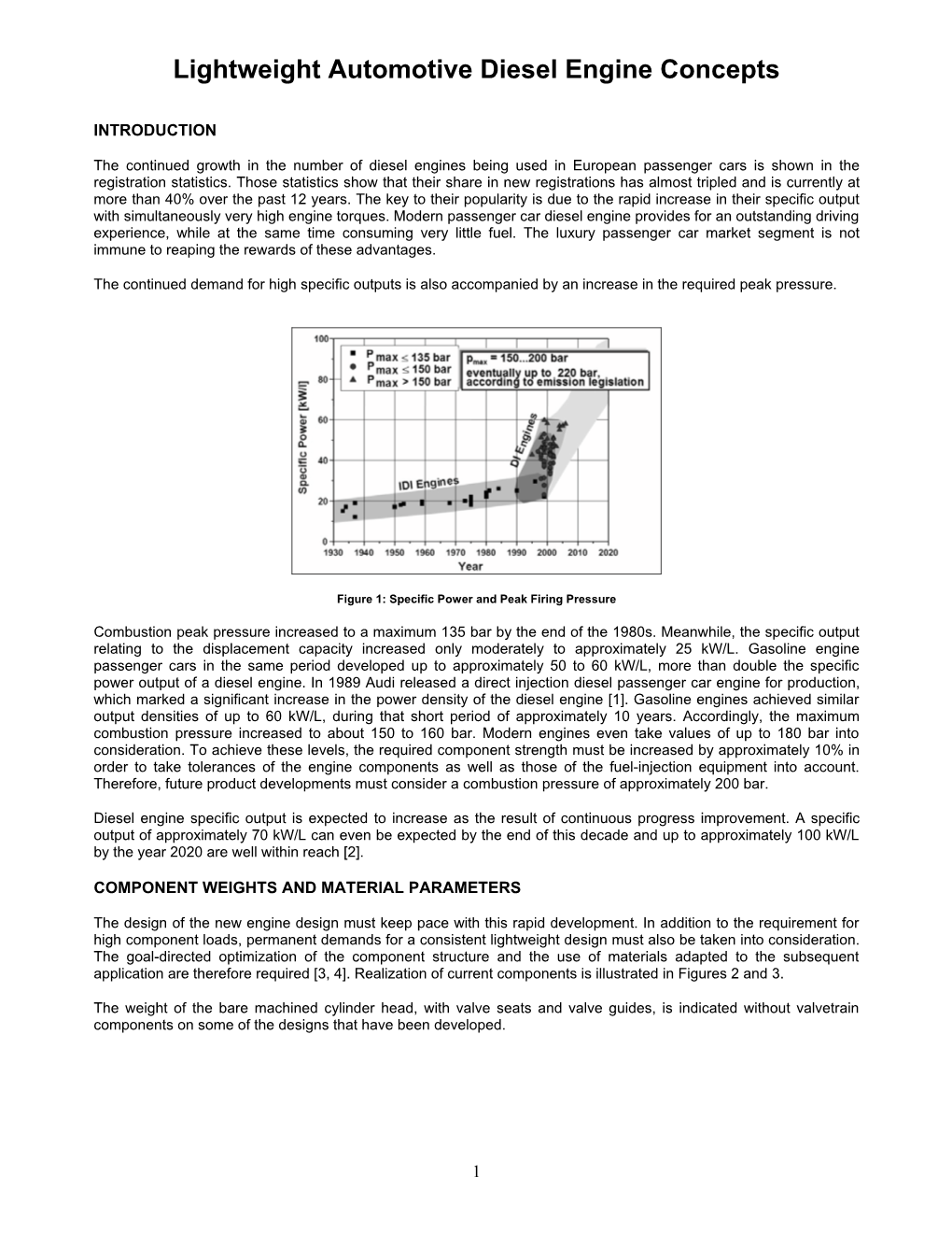 Lightweight Automotive Diesel Engine Concepts