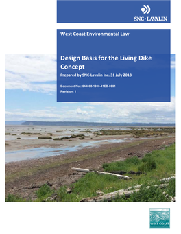 Design Basis for the Living Dike Concept Prepared by SNC-Lavalin Inc