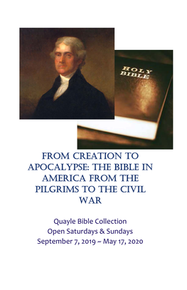 The Bible in America from the Pilgrims to the Civil War
